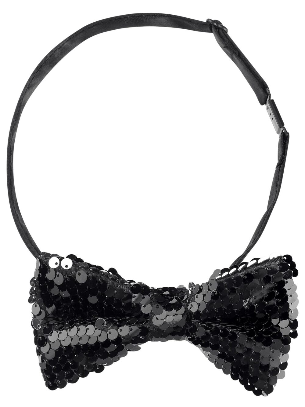 4989 Sequin Sparkly Shiny Bowties Reversible Two-Color Pre-tied Bow Ties